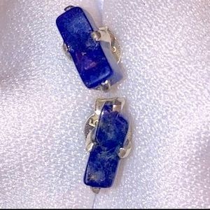 Blue Lapis Lazuli and Sterling Silver earrings